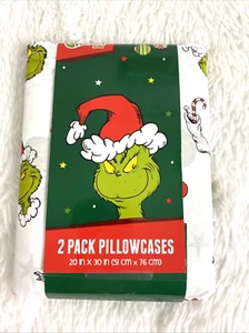 Der Grinch Kissenbezüge 2er Pack Baumwolle 20x30 Wie der Grinch Weihnachten stahl weiß - Bild 1 von 6