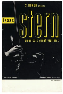 Folleto de violinista S. Hurok presenta Isaac Stern más grande de Estados Unidos - Imagen 1 de 2