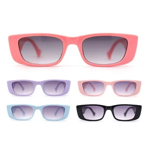 Child Size Girls Mod Rectangle Cat Eye Fashion Plastic Sunglasses - Picture 1 of 21