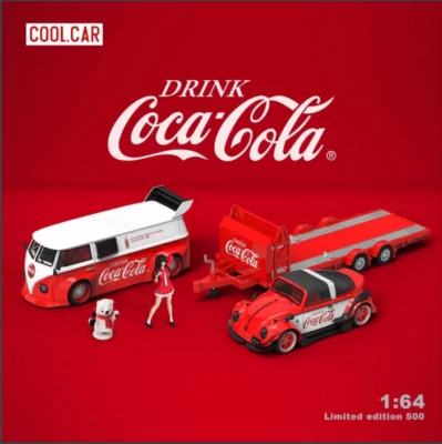 COOL.CAR 1/64 Coca Cola T1 Pickup Solid Volkswagen VW Truck Coke VHTF SOLD OUT - Image 1 of 4