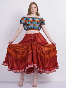 Venta al por mayor Faldas de baile flamenco festival multicapa tribales para mujer lote surtido - Imagen 1 de 18