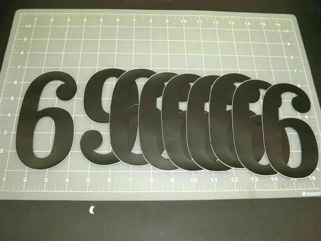 6/9 号贴纸 6 英寸黑色乙烯基 5 数量赛车评分免运费 — 第 1/1 张图片