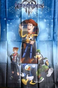 PÓSTER DE TELA DE TELA PROMOCIONAL DISNEY SQUARE ENIX KINGDOM HEARTS III WOODY BIG 40X27 - Imagen 1 de 5