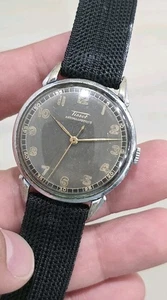 RARE 1940's Tissot 6454 Cal. 27  Bullseye Spider Lugs 35mm Men's Military Watch - Picture 1 of 24