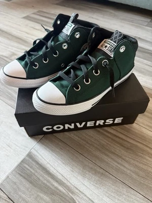 Zapatillas Converse Niño Juvenil Talla 3 Axel Verde Negro Medio Top Nuevas con Caja Foto 1 de 4