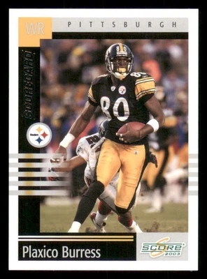 2003 Score Scorecard #112 Plaxico Burress /500 - Image 1 of 2