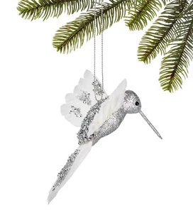 Neu Holiday Lane Glanz hell gefiedert Glitzer Kolibri Weihnachtsschmuck - Bild 1 von 7