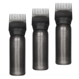 3 Pcs Shampoo Bottle Hair Color Applicator Bottles Dye Root Comb - Picture 1 of 12