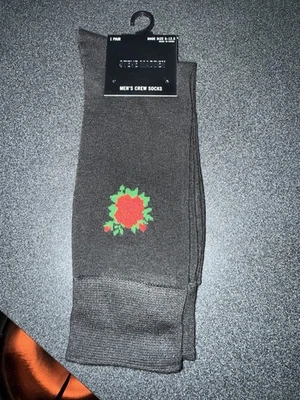 Steve Madden 男式船袜 6-12.5。   2双。 玫瑰黑色 全新!! — 第 1/3 张图片