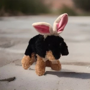 Dan Dee Collector's Choice Puppy Dog Plush Easter Bunny Ears Brown Black  2010 - Picture 1 of 7