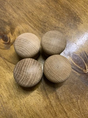 Knob Oak 46mm Pre Drilled drawers cupboards doors great quality 4 knobs - Image 1 of 4
