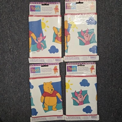 4 Nuevos Bordes Decorativos Disney WINNIE THE POOH Años 90 De Colección 5 Yardas cada Guardería Foto 1 de 4