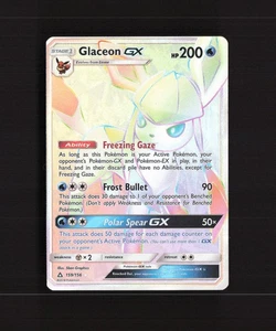 Glaceon GX 159/156 Ultra Prism Rainbow Secret Rare Holo Pokemon Card LP+ - Picture 1 of 10