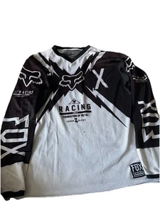 Fox Jersey Men's Black & White Racing Jersey Size: XL - Picture 1 of 8