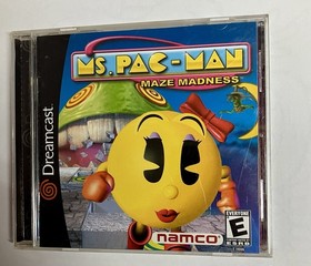 Ms. Pac-Man Maze Madness Sega Dreamcast w Manual CIB, Excellent condition!