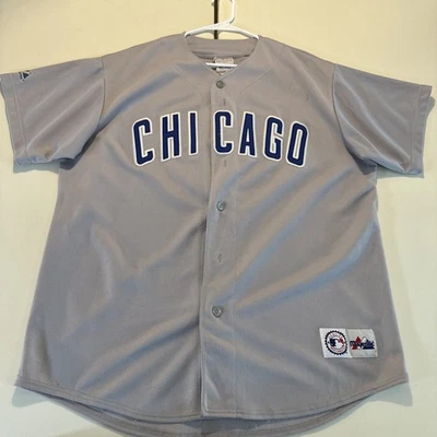 *leer* Camiseta deportiva visitante Sammy Sosa #21 grande majestuosa de los Chicago Cubs de MLB para hombre usada en excelente estado Foto 1 de 4