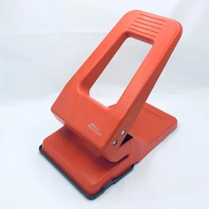 VELOS Perforex 450 Heavy Duty Office Paper Hole Punch Orange Metal - Picture 1 of 7