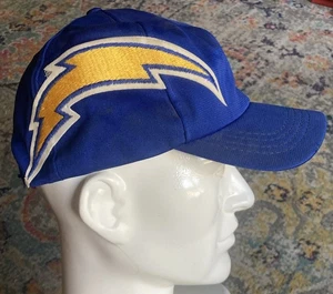 RARO Vintage SD Chargers 1980 NFL Sports Annco Casco Berretto Cappello Snapback (ROTTO) - Foto 1 di 17