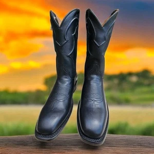 Cuero The Cavalier Stiefel Kalb Smokehouse Schwarz Herren Größe 9,5 EE Neu mit Karton " - Bild 1 von 8