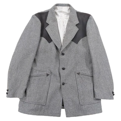 Chaqueta Blazer Brad Whitney Western Rockabilly 44L, Espiga Tweed Gamuza Yugos Foto 1 de 4