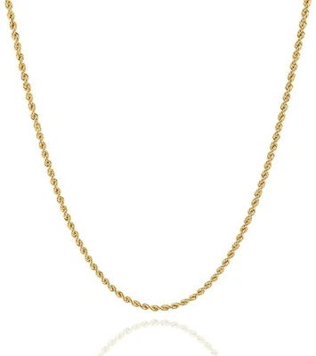 Gold Chain Necklace Collection - 14K Solid Yellow Gold Filled Rope Chain Neck... - Image 1 of 4