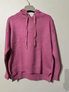 100% Kaschmir Hoodie, Brustumfang 106 cm, Länge 61 cm, passt M, rosa, dick - Bild 1 von 12