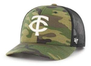 ‘47 Men’s Minnesota Twins Camo Trucker Hat Adjustable NEW - Picture 1 of 7