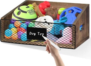 Wood Toy Storage Bin, Dog Toy Basket, Dog Toy Storage Box, Large Dog Stuff Organ - Picture 1 of 12