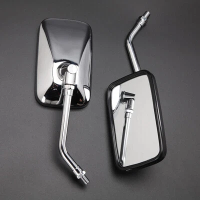 For kawasaki Vulcan VN 500 800 900 1500 1600 Chrome Rectangle Motorcycle Mirrors - Image 1 of 4