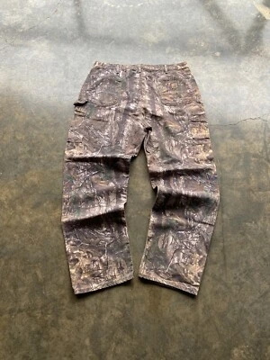 Pantalones de trabajo holgados Y2K camuflaje Carhartt pato lona caza 42x34 Foto 1 de 4