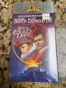 Vintage Where Eagles Dare Clint Eastwood USED Sealed VHS Rare MGM - Picture 1 of 4