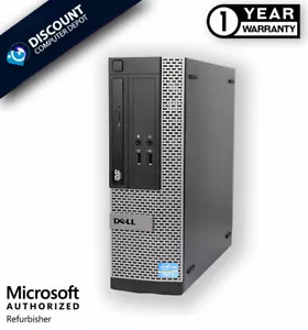Dell Small Form Core i3 Desktop Computer 8GB 500GB HD Windows 10 Pro DVD WIFI - Picture 1 of 4