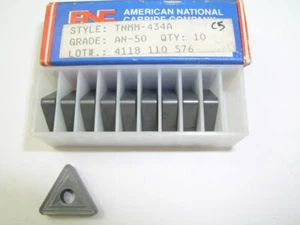10pcs TNMM 434A AN50 C5 Carbide Inserts, American National Carbide - Picture 1 of 1