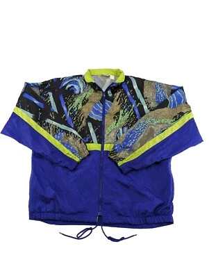 Vintage 80s 90s ASICS Full Zip Lightweight Track jacket windbreaker Mens XL - Image 1 of 4