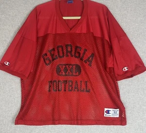 Camiseta de práctica de fútbol americano de malla roja campeona de los 90 Georgia Bulldogs de colección para hombre 2XL USADA EN EXCELENTE ESTADO - Imagen 1 de 11