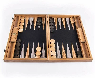 Juego de Backgammon WE Games Corcho Natural y Madera, Hecho en Grecia, 19 pulgadas Foto 1 de 4