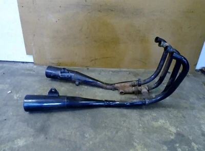 1986 Suzuki GS550ES S205-1. complete exhaust headers mufflers tail pipe - Image 1 of 4