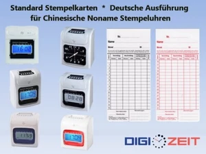 Deutsche Karten für Time-Recorder / B10 Stempeluhr je Pack 100 Stück - Bild 1 von 4