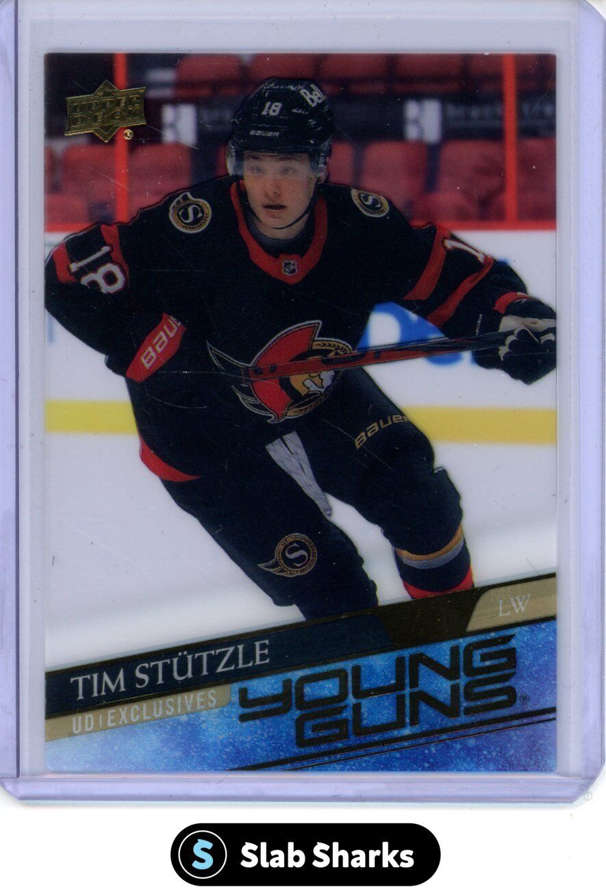 2020 UPPER DECK #482 TIM STUTZLE CLEAR CUT UD EXCLUSIVES YOUNG GUNS SSP ROOKIE