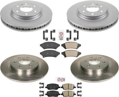 Coated Front Disc Brake Rotors Rear Rotors & Pads For Chevrolet Uplander 06-09 - Image 1 of 4