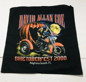 David Allan Coe Biketoberfest 2000 Bandana vintage Daytona Beach Florida Cycles - Picture 1 of 3
