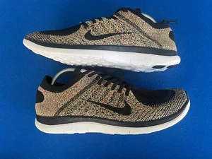 Nike Free Flyknit 4.0 Multi-Color Multi Mens size 9.5 Rare 2014 Only 1 on Ebay - Picture 1 of 6