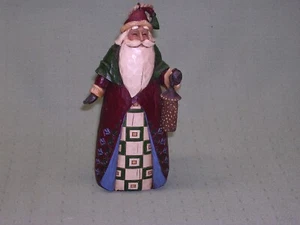 Jim Shore Heartwood Creek kleine Weihnachtsmann Figur - Santa hält Laterne 2002 - Bild 1 von 2