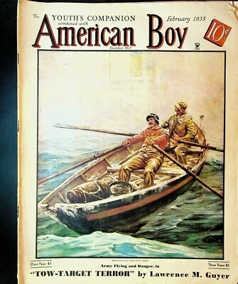 American Boy Magazine February 1935 Frank Schoonover SS Lakina William Heyliger  Foto 1 de 2