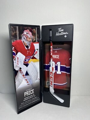 Carey Price Tim Hortons 2020 edición limitada NHL coleccionables mini palos armario Foto 1 de 4