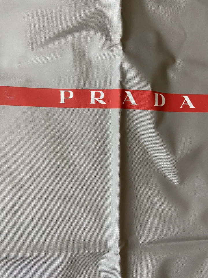 "Prada Bolso antipolvo con cordón Cartera Bolso de mano Zapatos Cubierta de almacenamiento 18"" X 17""" Foto 1 de 4