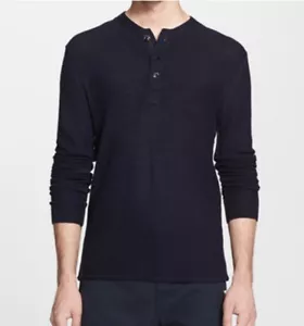 $250 rag & bone mens Gregory Henley Sweater Navy Melange Sz Large But Fits Small - Picture 1 of 8