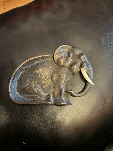 Antique Art Nouveau Austrian Bronze Elephant Pin Tray