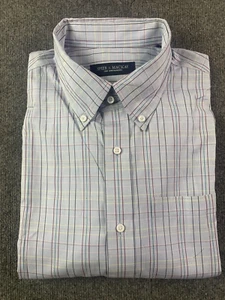 Camisa de vestir Spier & Mackay para hombre 100 % algodón manga larga talla 18 multicolor - Imagen 1 de 8