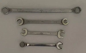 Set of 4 VTG MAC Tools 11/16, 5/8, 1/2, 9/16, 1/2  Wrenches Made in USA - Bild 1 von 12